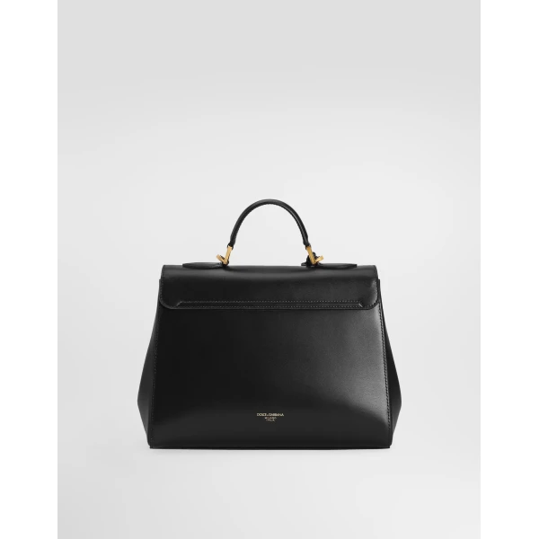 Black Dolce & Gabbana Marlene handbag in palmellato calfskin, view 5 | Totes & Top-Handle Bags