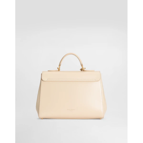White Dolce & Gabbana Marlene handbag in palmellato calfskin, view 3 | Totes & Top-Handle Bags