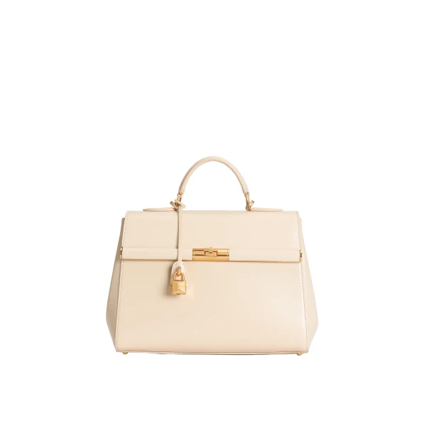 White Dolce & Gabbana Marlene handbag in palmellato calfskin | Totes & Top-Handle Bags