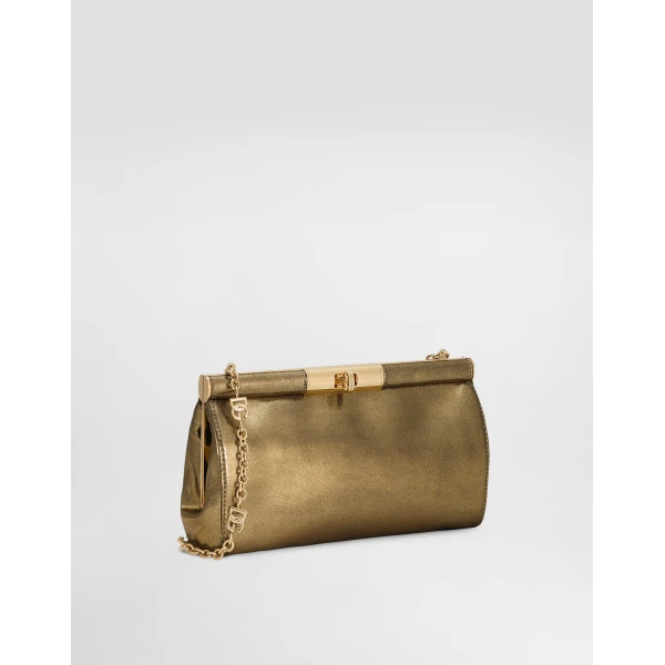 Gold Dolce & Gabbana Marlene shoulder bag, view 2 | Shoulder & Crossbody Bags