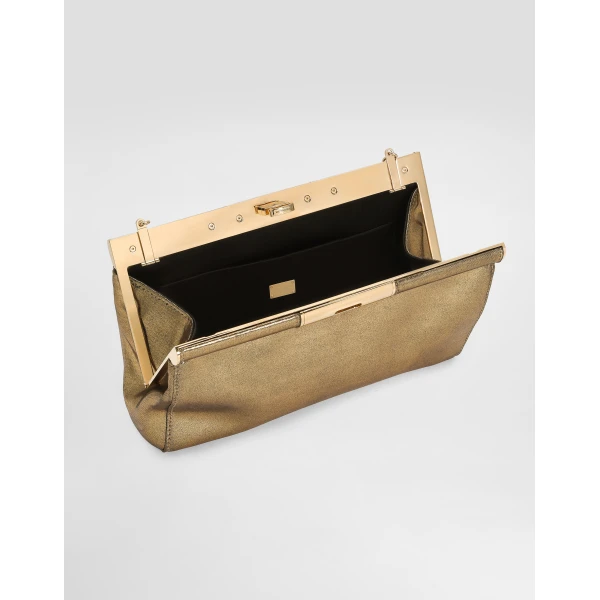 Gold Dolce & Gabbana Marlene shoulder bag, view 4 | Shoulder & Crossbody Bags