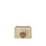 Gold Dolce & Gabbana Medium Devotion bag in quilted nappa leather | Totes & Top-Handle Bags