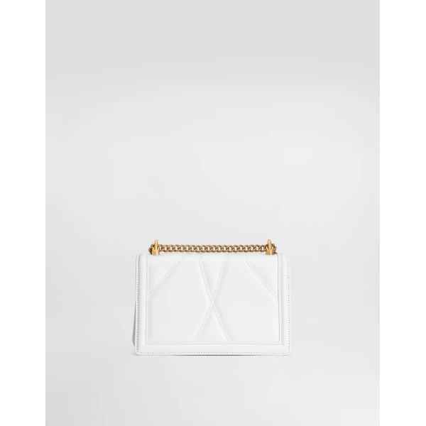 White Dolce & Gabbana Medium Devotion bag in quilted nappa leather, view 4 | Shoulder & Crossbody Bags