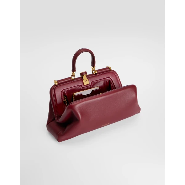Bordeaux Dolce & Gabbana Medium Grandma handbag in plongé nappa leather, view 5 | Totes & Top-Handle Bags