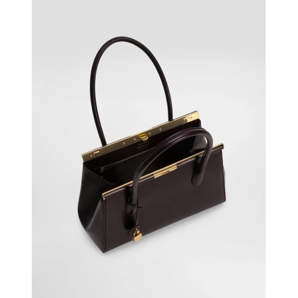 Bordeaux Dolce & Gabbana Medium Marlene Everyday bag in palmellato calfskin, view 5 | Totes & Top-Handle Bags