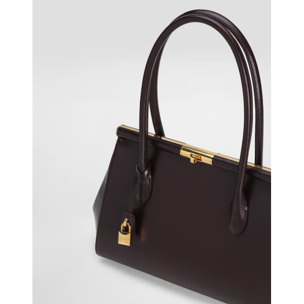 Bordeaux Dolce & Gabbana Medium Marlene Everyday bag in palmellato calfskin, view 6 | Totes & Top-Handle Bags