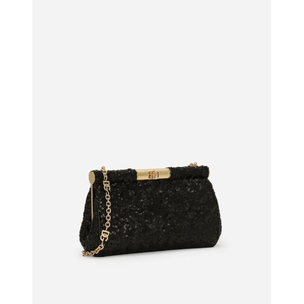 Black Dolce & Gabbana Medium Marlene shoulder bag, view 3 | Shoulder & Crossbody Bags
