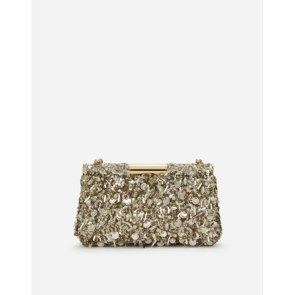 Gold Dolce & Gabbana Medium Marlene shoulder bag, view 4 | Shoulder & Crossbody Bags