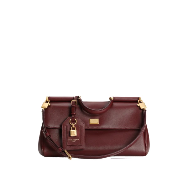 Bordeaux Dolce & Gabbana Medium My Sicily handbag in plongé calfskin | Totes & Top-Handle Bags