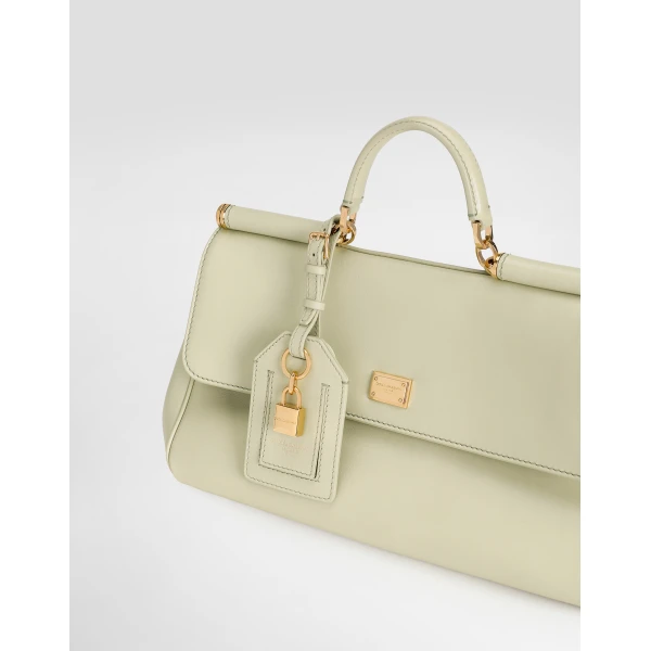 Green Dolce & Gabbana Medium My Sicily handbag in plongé calfskin, view 5 | Totes & Top-Handle Bags