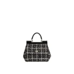 Black Dolce & Gabbana Medium Sicily boucle handbag | Totes & Top-Handle Bags