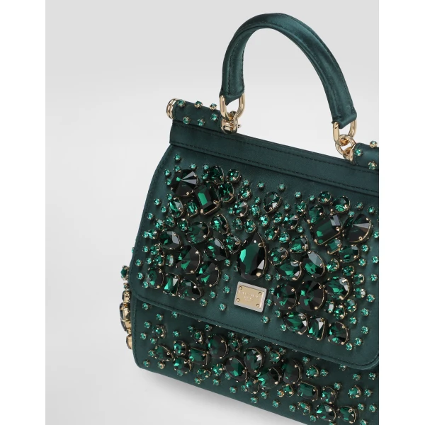 Green Dolce & Gabbana Medium Sicily handbag, view 5 | Totes & Top-Handle Bags