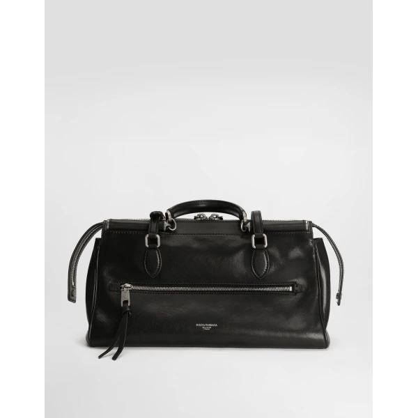 Black Dolce & Gabbana Medium Vittoria calfskin bag, view 4 | Shoulder & Crossbody Bags