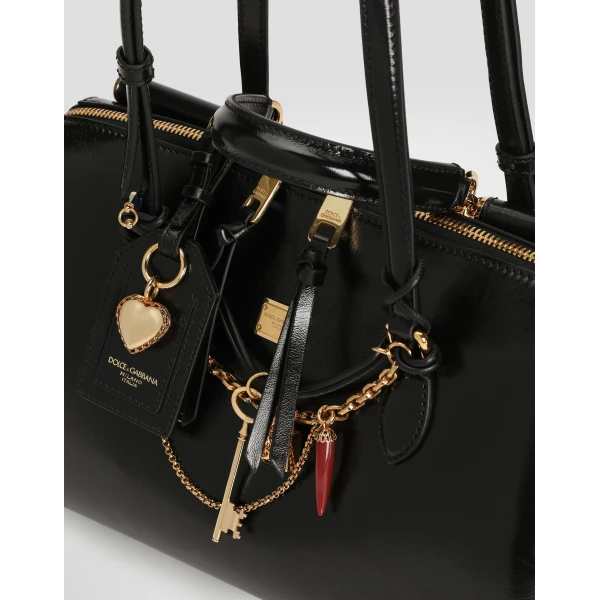 Multicolour Dolce & Gabbana Medium Vittoria calfskin handbag, view 4 | Shoulder & Crossbody Bags
