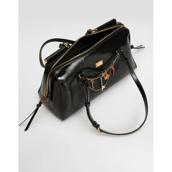 Multicolour Dolce & Gabbana Medium Vittoria calfskin handbag, view 5 | Shoulder & Crossbody Bags