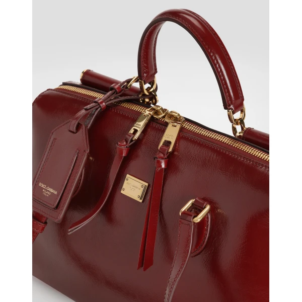 Red Dolce & Gabbana Medium Vittoria calfskin handbag, view 4 | Shoulder & Crossbody Bags