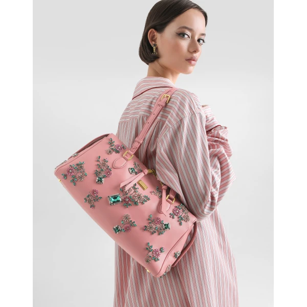 Multicolour Dolce & Gabbana Medium Vittoria handbag with embroidery, view 2 | Shoulder & Crossbody Bags