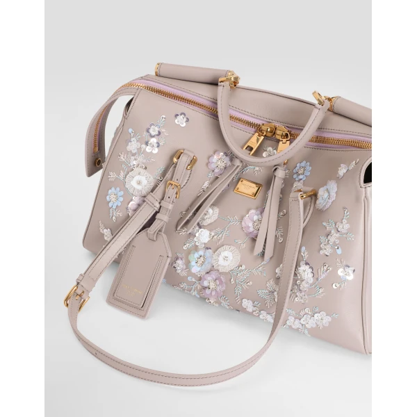 Multicolour Dolce & Gabbana Medium Vittoria handbag with embroidery, view 4 | Shoulder & Crossbody Bags