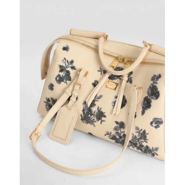 Multicolour Dolce & Gabbana Medium Vittoria handbag with embroidery, view 4 | Shoulder & Crossbody Bags