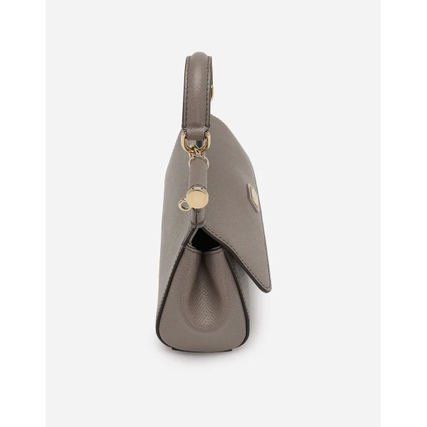Beige Dolce & Gabbana Mini Sicily handbag in dauphine calfskin, view 6 | Mini Bags