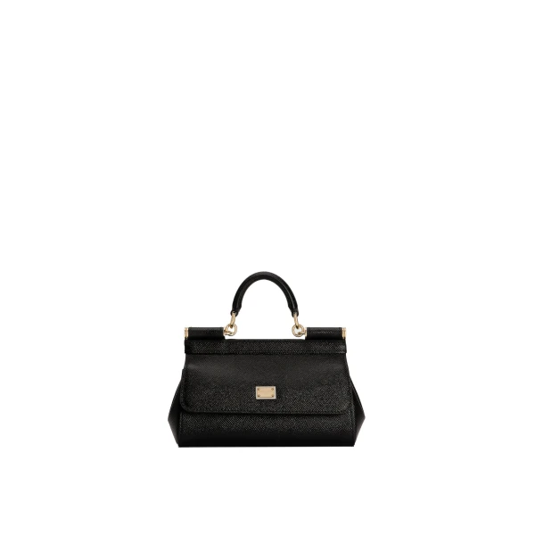 Black Dolce & Gabbana Mini Sicily handbag in dauphine calfskin | Mini Bags