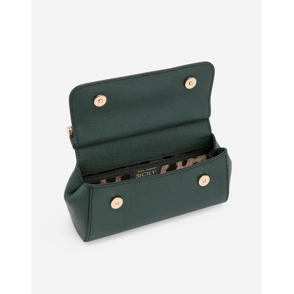 Green Dolce & Gabbana Mini Sicily handbag in dauphine calfskin, view 5 | Mini Bags
