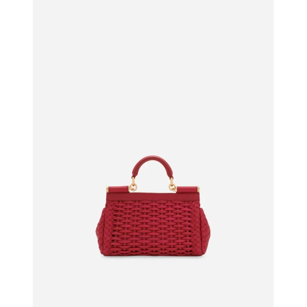 Multicolour Dolce & Gabbana Mini Sicily handbag in woven nappa leather, view 4 | Mini Bags