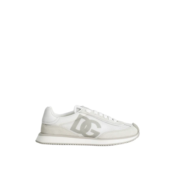 White Dolce & Gabbana Mixed-material DG CUSHION sneakers | Sneakers