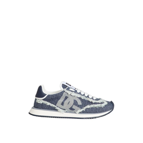 Azure Dolce & Gabbana Mixed-material DG Cushion sneakers | Sneakers