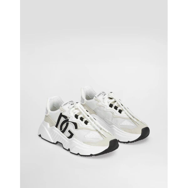 White Dolce & Gabbana Mixed-material Daymaster sneakers, view 2 | Sneakers