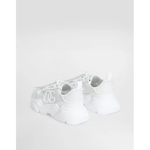 White Dolce & Gabbana Mixed-materials Daymaster sneakers, view 3 | Sneakers