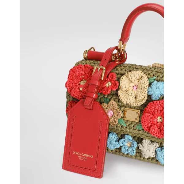 Multicolour Dolce & Gabbana My sicily raffia crochet handbag, view 4 | Totes & Top-Handle Bags