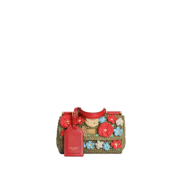 Multicolour Dolce & Gabbana My sicily raffia crochet handbag | Totes & Top-Handle Bags