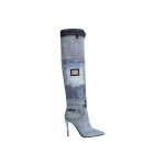 Blue Dolce & Gabbana Patchwork denim boots | Boots