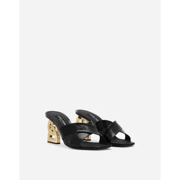 Black Dolce & Gabbana Patent leather 3.5 mules, view 2 | Mules