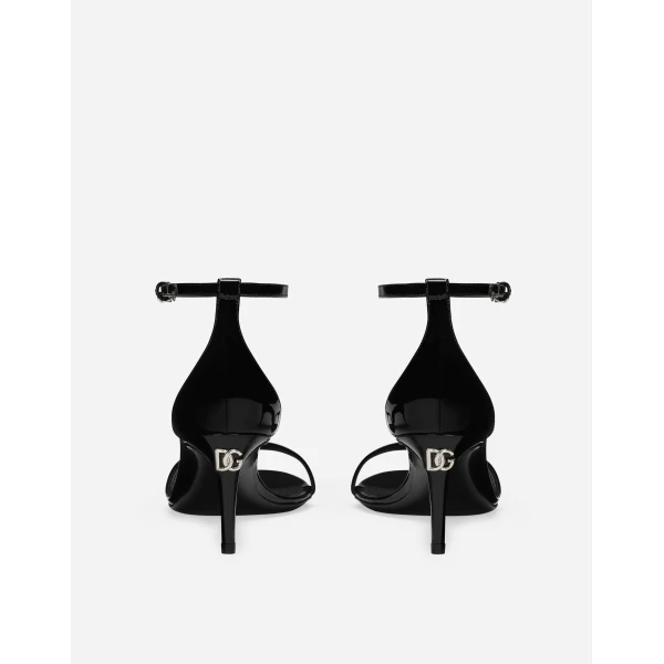 Black Dolce & Gabbana Patent leather sandals, view 3 | Sandals