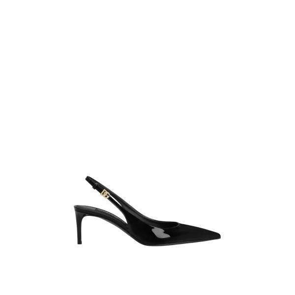 Patent leather slingbacks