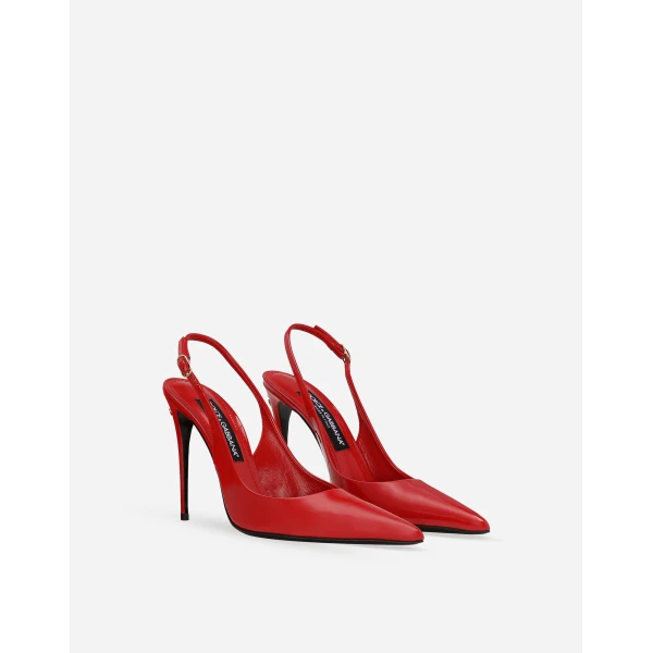 Red Dolce & Gabbana Patent leather slingbacks, view 2 | Heels