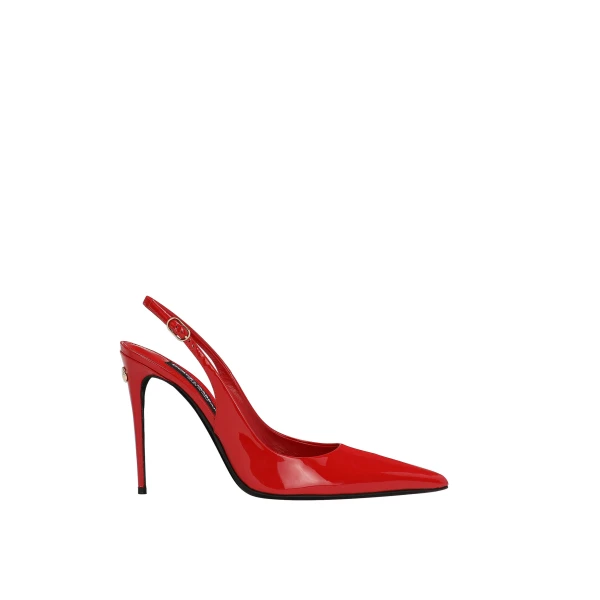 Patent leather slingbacks