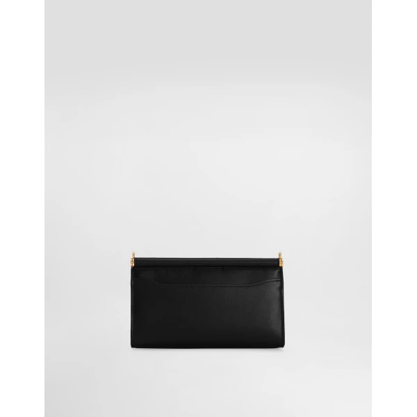 Black Dolce & Gabbana Plongé calfskin phone bag, view 3 | Mini Bags