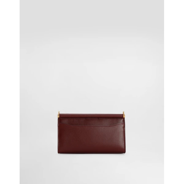 Bordeaux Dolce & Gabbana Plongé calfskin phone bag, view 3 | Mini Bags