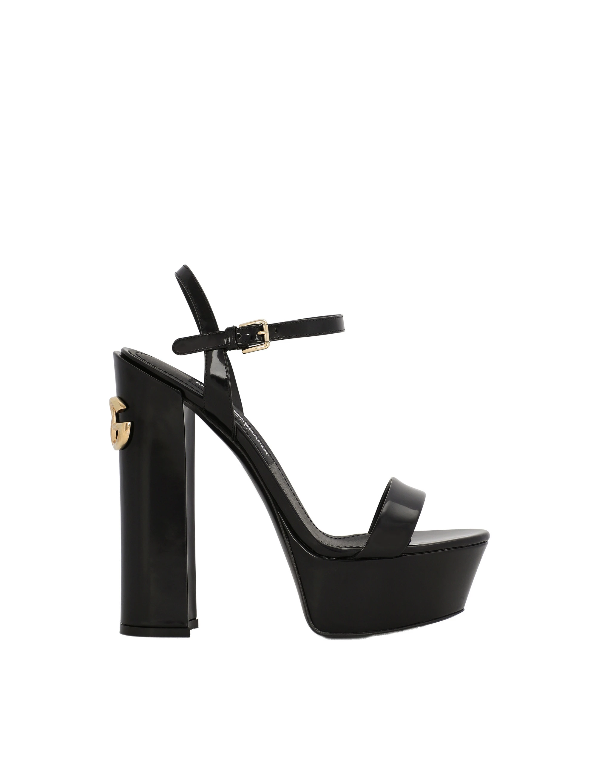 Dolce & Gabbana Polished calfskin platform sandals