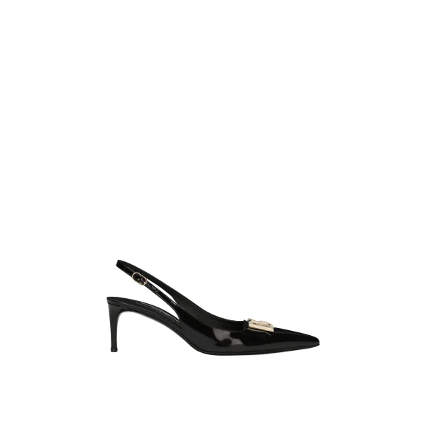 Black Dolce & Gabbana Polished calfskin slingbacks | Heels