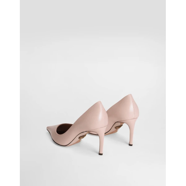 Pale Pink Dolce & Gabbana Polished goatskin pumps, view 3 | Heels