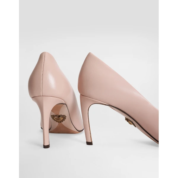 Pale Pink Dolce & Gabbana Polished goatskin pumps, view 4 | Heels