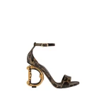Animal Print Dolce & Gabbana Printed polished calfskin Baroque DG sandals | Sandals