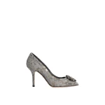 Grey Dolce & Gabbana Pump in Taormina lace with crystals | Heels