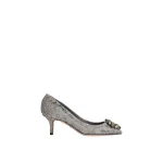 Grey Dolce & Gabbana Pump in Taormina lace with crystals | Heels