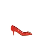 Red Dolce & Gabbana Pump in Taormina lace with crystals | Heels