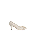 White Dolce & Gabbana Pump in Taormina lace with crystals | Heels